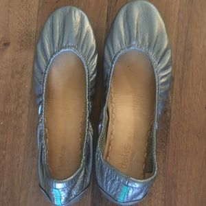 Tieks flats in Metallic Pewter.